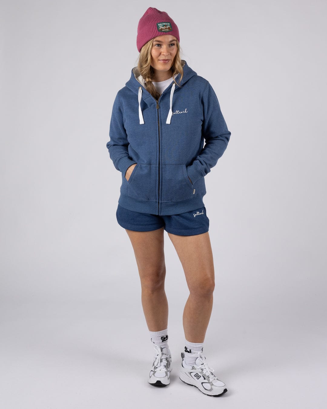 Velator - Womens Borg Lined Hoodie - Navy