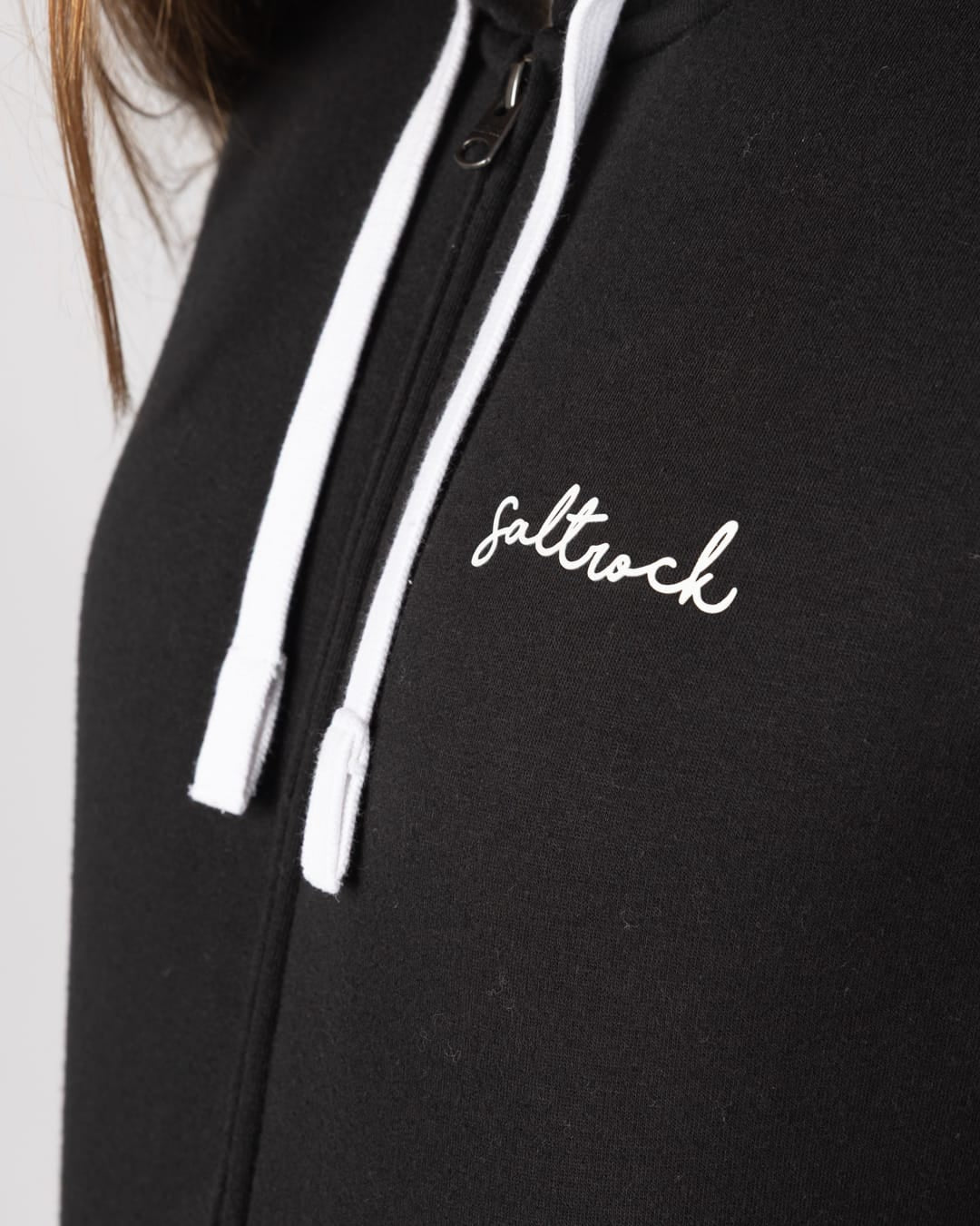 Essential Womens Borg Lined Hoodie in Black