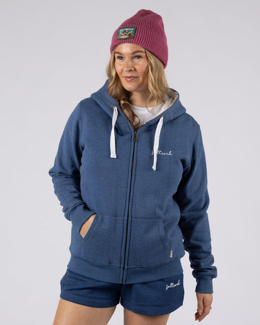 Velator - Womens Borg Lined Hoodie - Navy