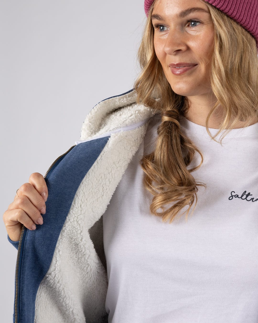 Velator - Womens Borg Lined Hoodie - Navy