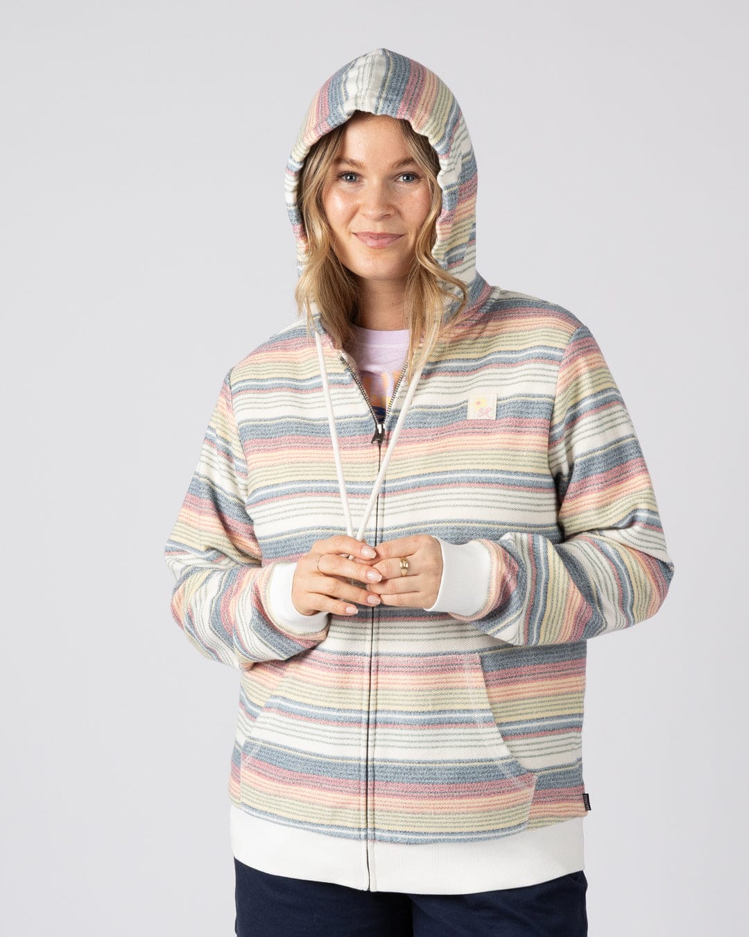Delen  Womens Lined Hoodie in Multi