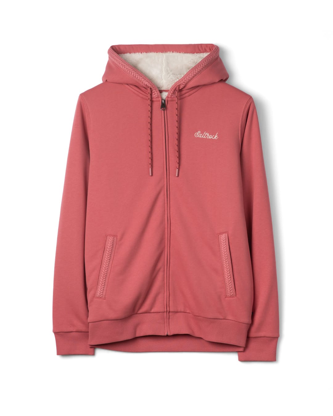 Tamsin Womens Borg Lined Hoodie in Pink