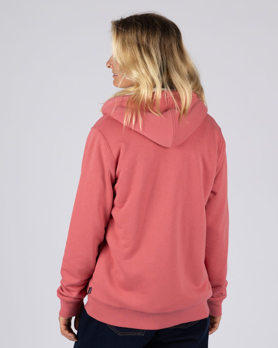 Tamsin Womens Borg Lined Hoodie in Pink