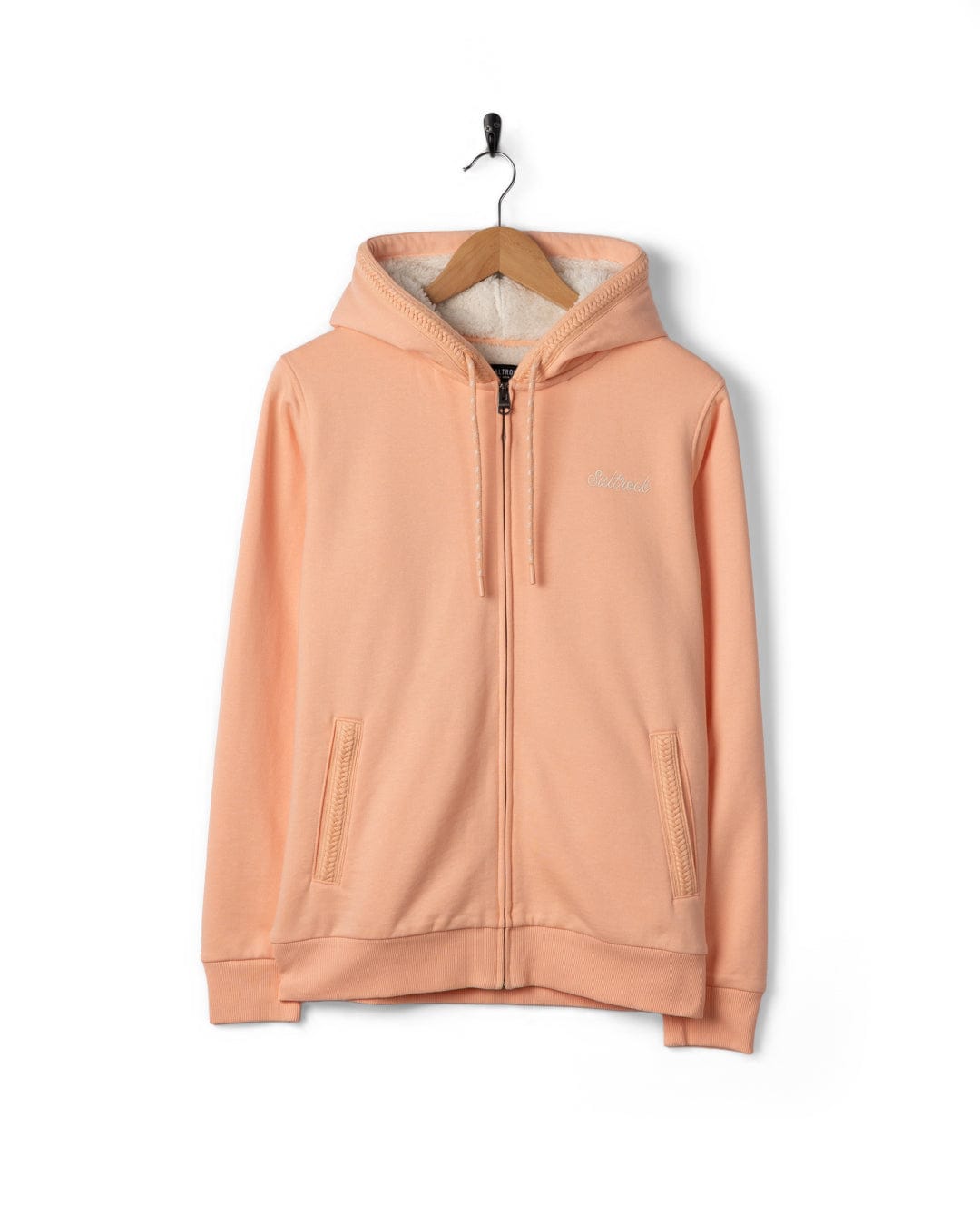 Tamsin - Womens Borg Lined Hoodie - Light Pink