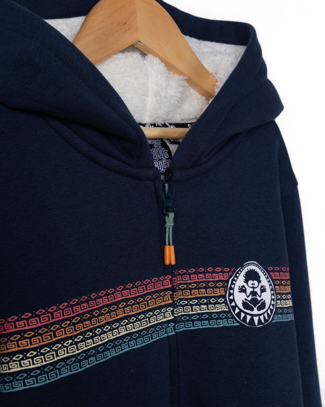Origin Stripe Kids Borg Lined Hood in Blue