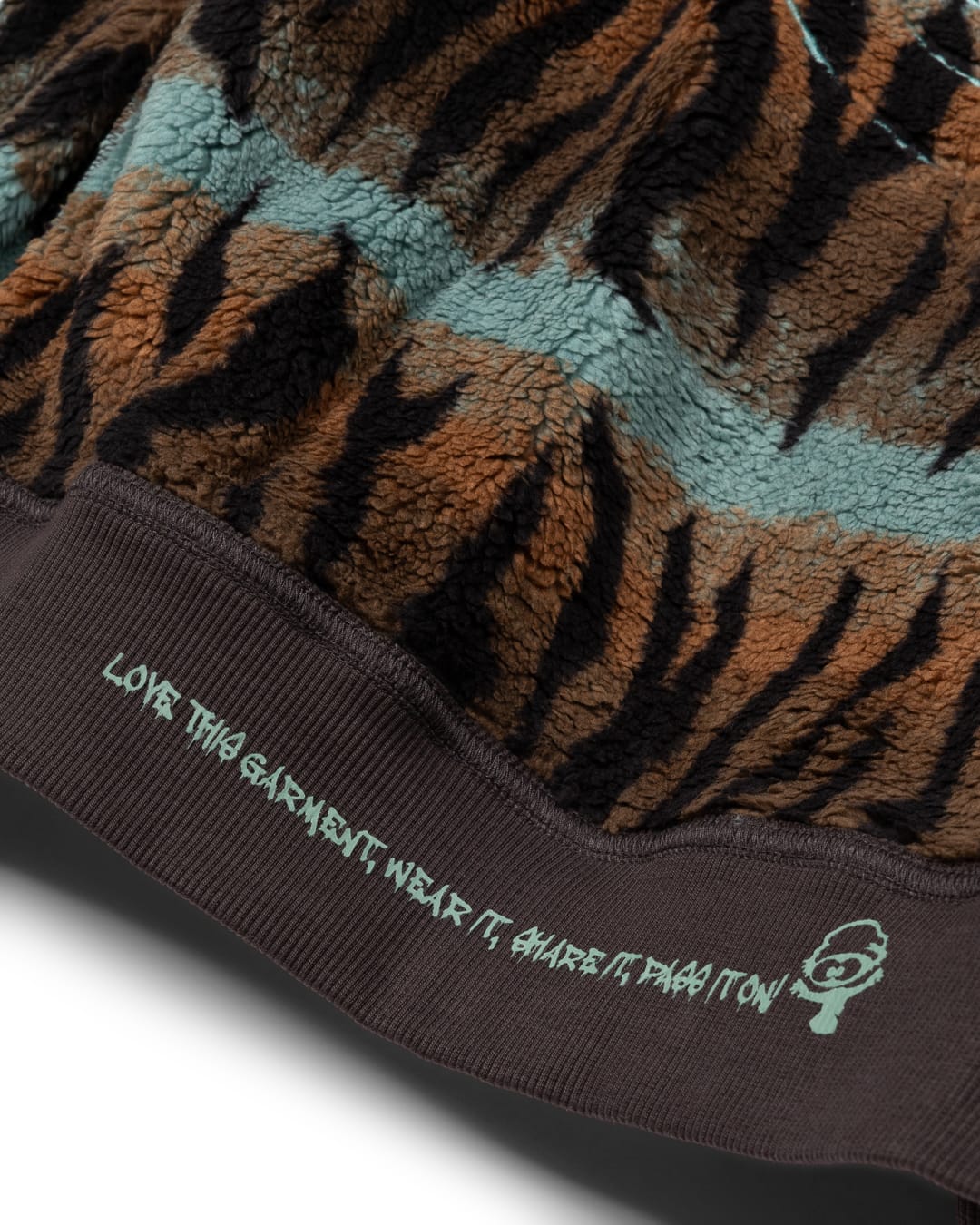 Tiger Target Kids Borg Lined Hoodie in Dark Grey