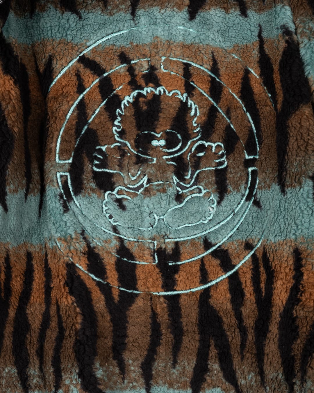 Tiger Target Kids Borg Lined Hoodie in Dark Grey