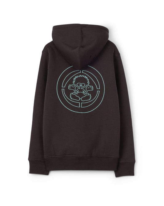 Tiger Target Kids Borg Lined Hoodie in Dark Grey
