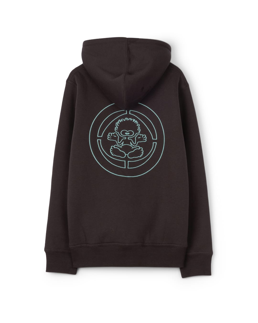 Tiger Target Kids Borg Lined Hoodie in Dark Grey