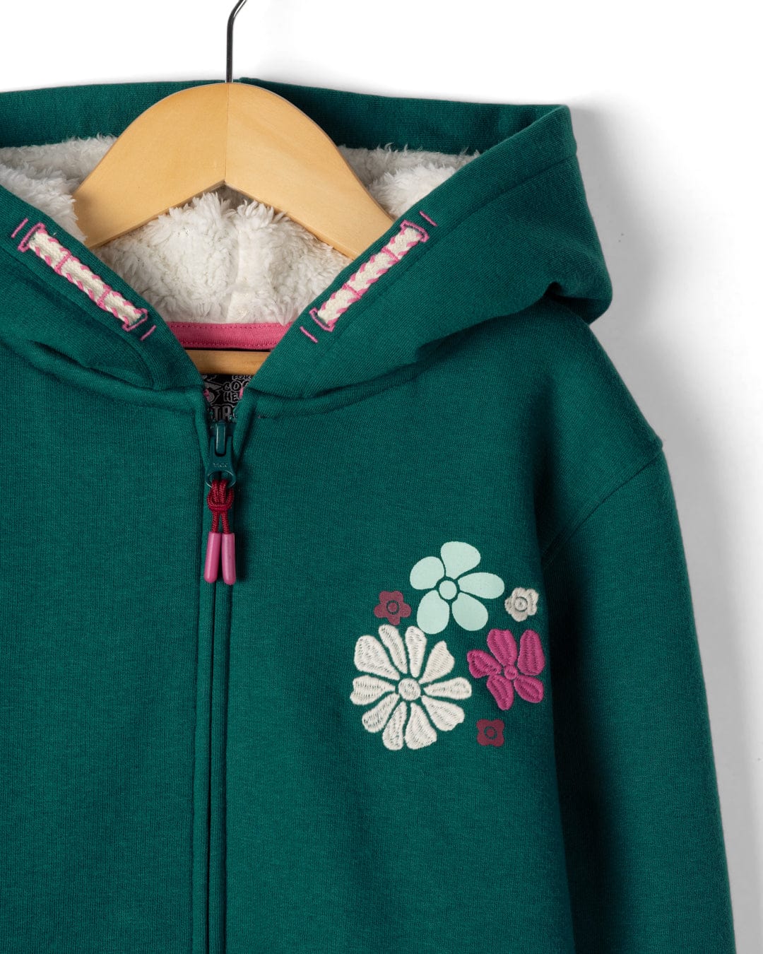 Bloom - Kids Borg Lined Hoodie - Teal