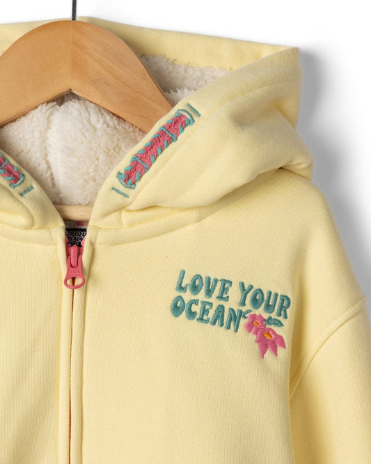 Sun Daze - Kids Lined Hoodie - Light Yellow