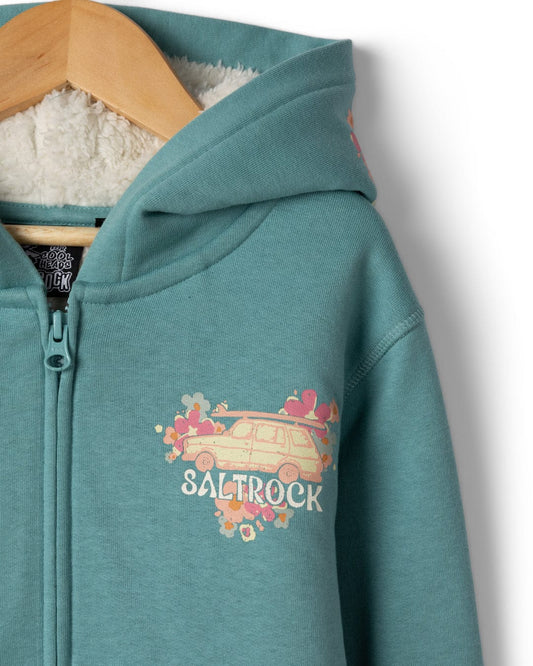 Highway Tour 26 - Kids Lined Hood - Light Blue