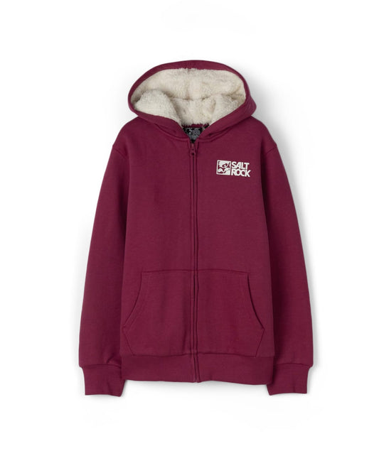 Tok Corp kids Borg Lined Hoodie in Purple