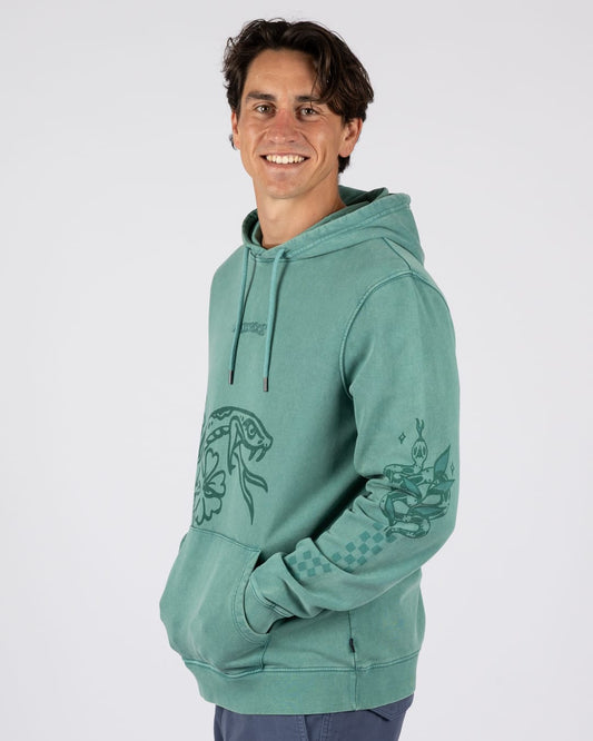 Yesterday's Youth Mens Pop Hoodie in Green