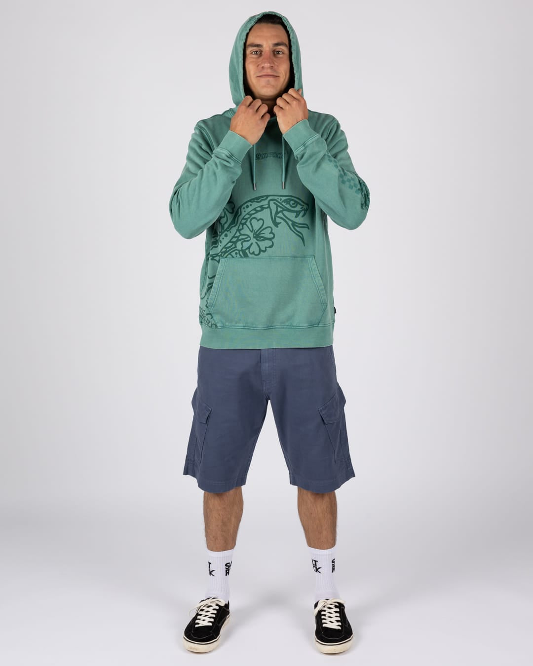 Yesterday's Youth Mens Pop Hoodie in Green