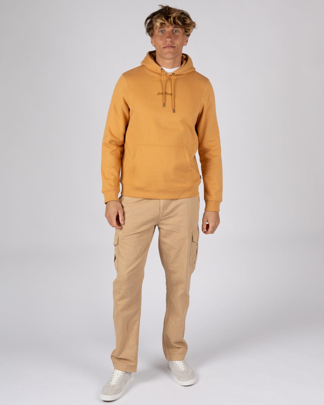 Open Finals Linear Mens Pop Hoodie in Yellow