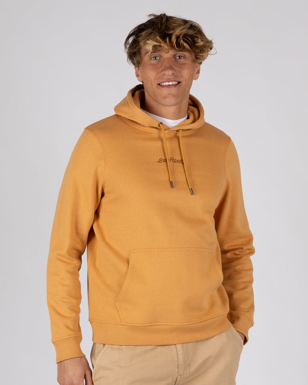 Open Finals Linear Mens Pop Hoodie in Yellow