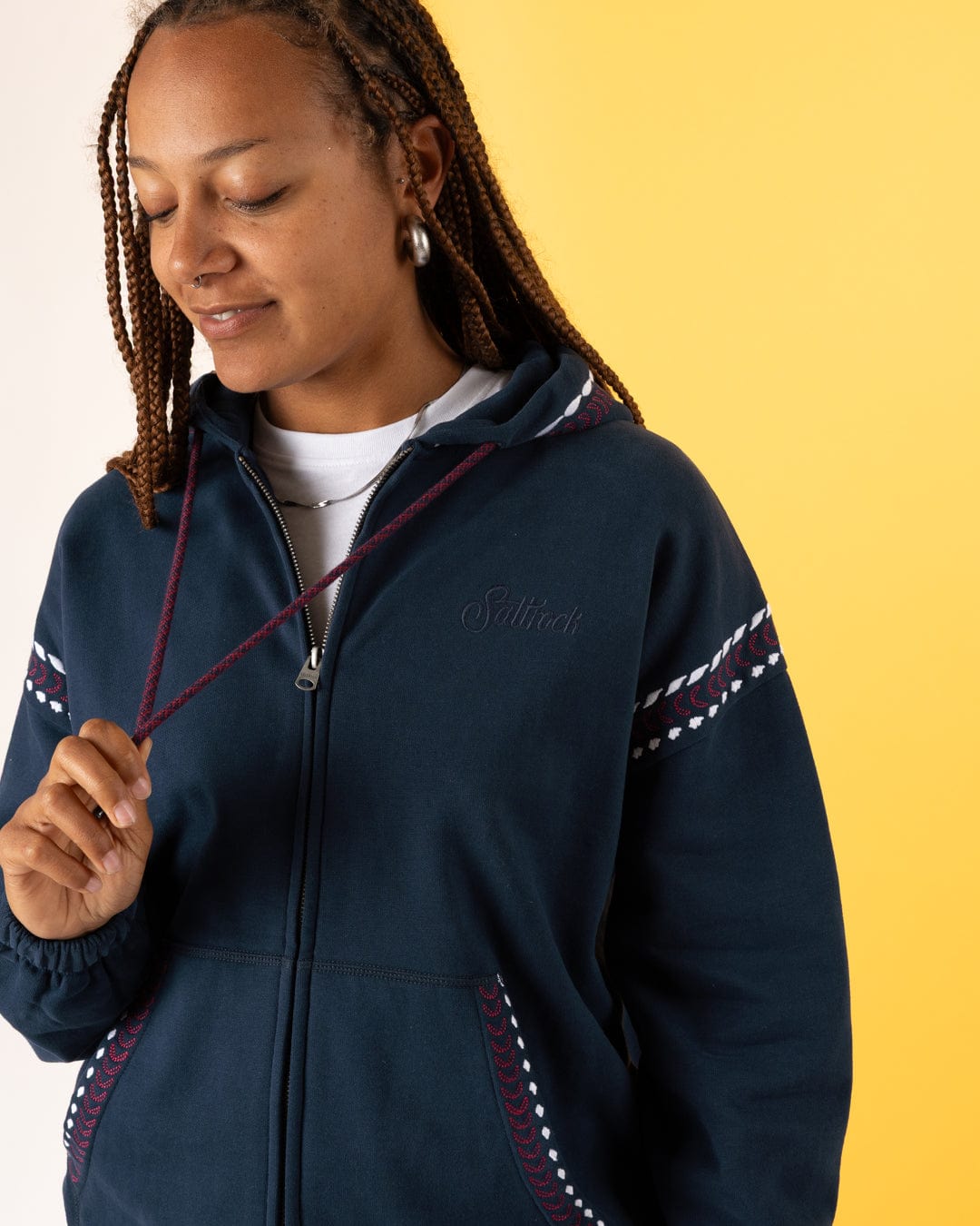 Auden - Womens Oversized Zip Hoodie - Blue