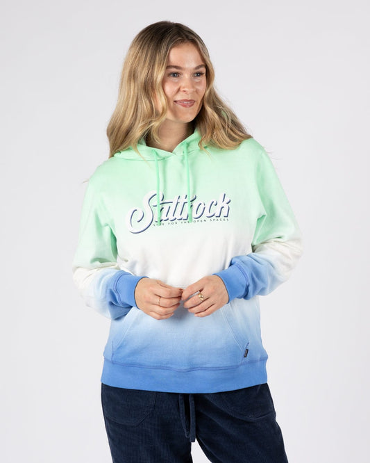 Trader Triple Womens Pop Hoodie in Green