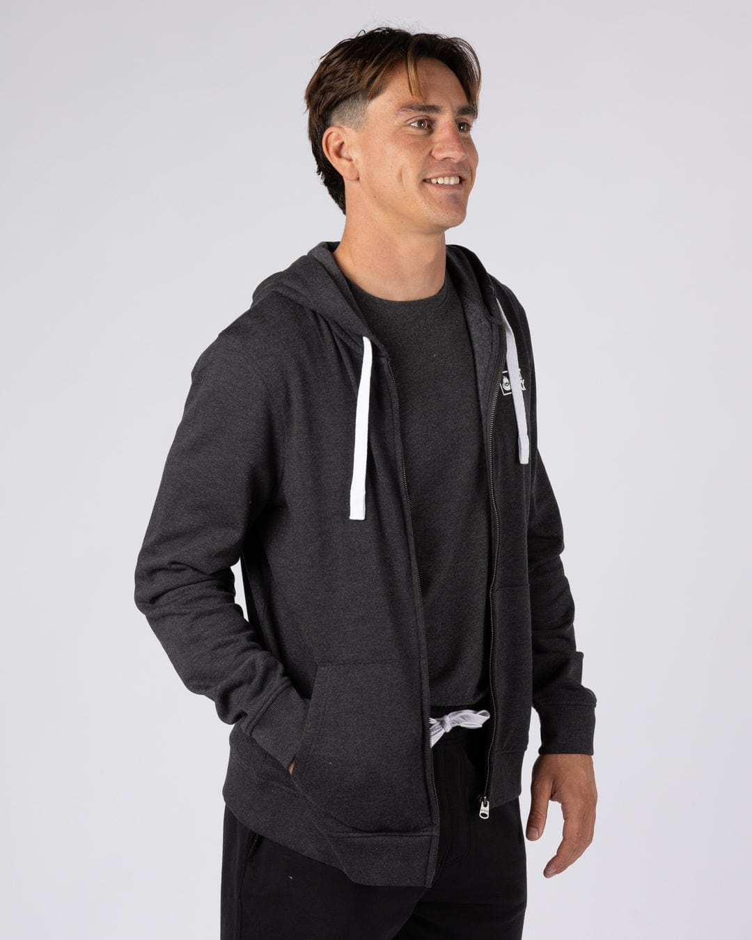 Saltrock Original - Mens Zip Hoodie - Dark Grey