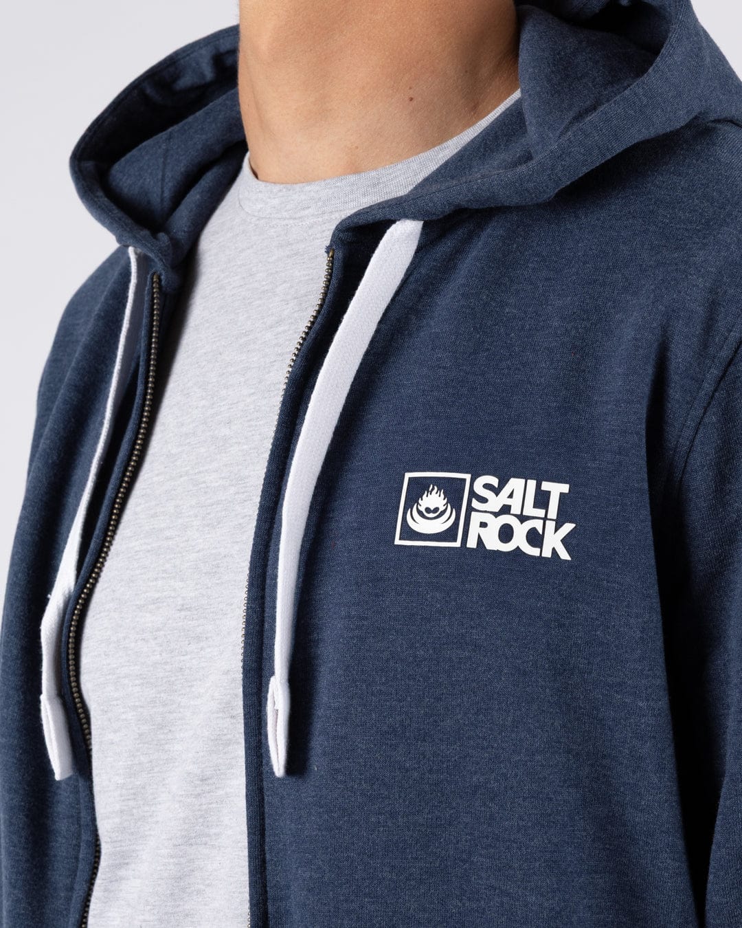 Saltrock Original - Mens Zip Hood - Blue Marl