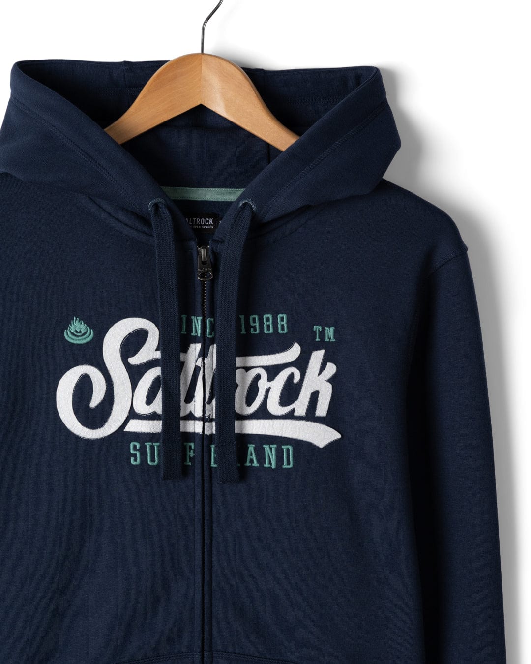 Pitcher Applique - Mens Zip Hoodie - Blue