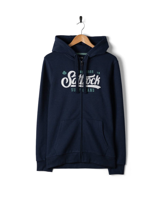 Pitcher Applique - Mens Zip Hoodie - Blue
