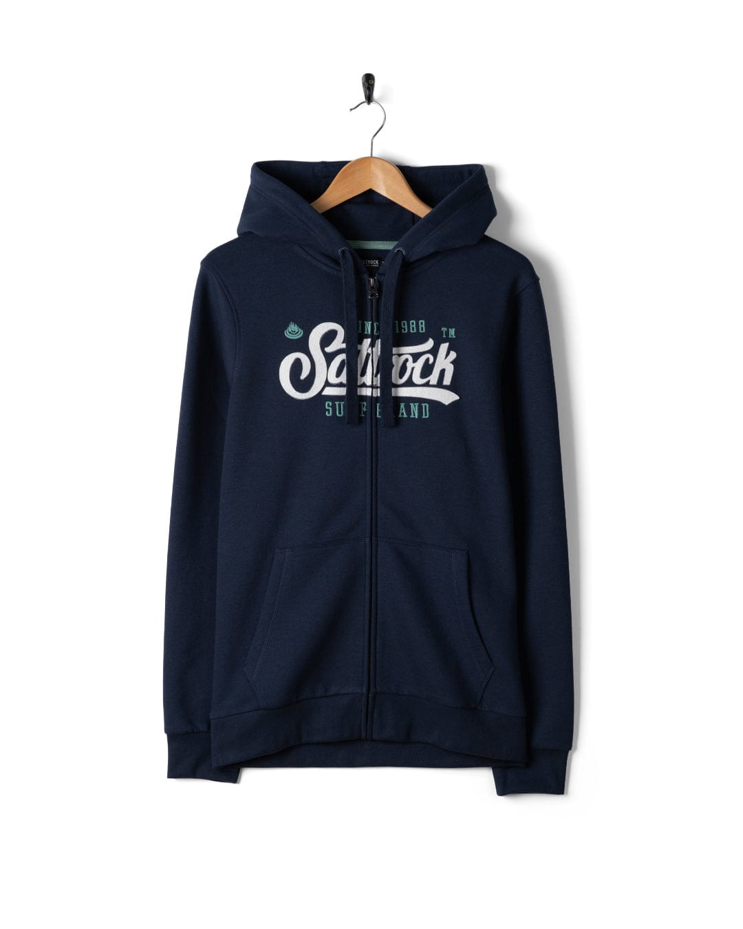 Pitcher Applique - Mens Zip Hoodie - Blue