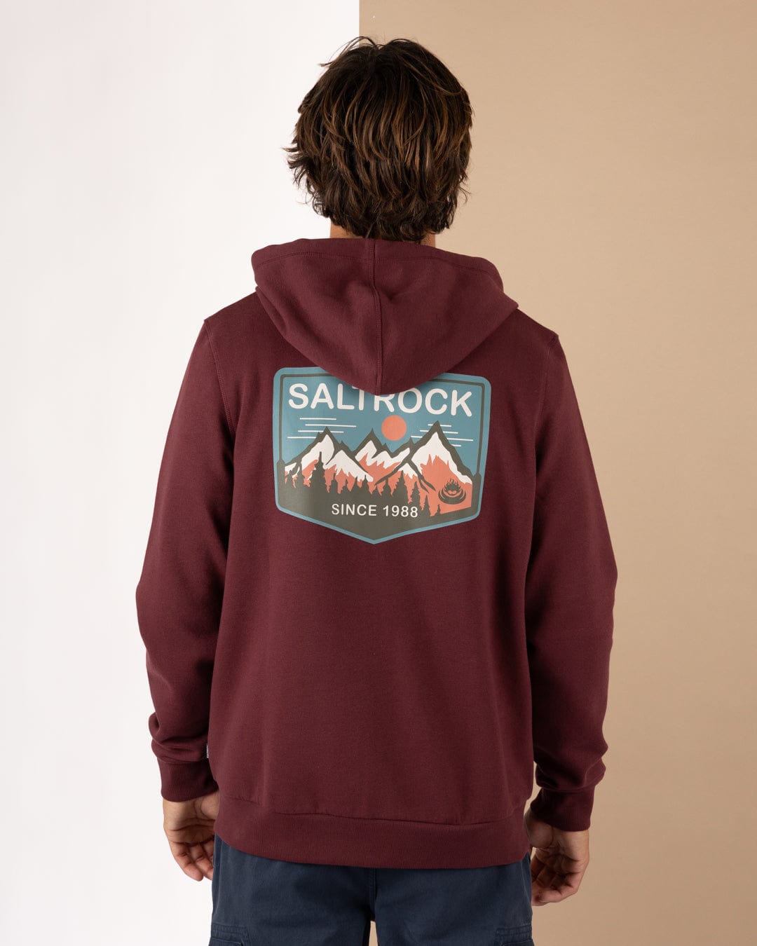 Uplands - Mens Zip Hoodie - Purple