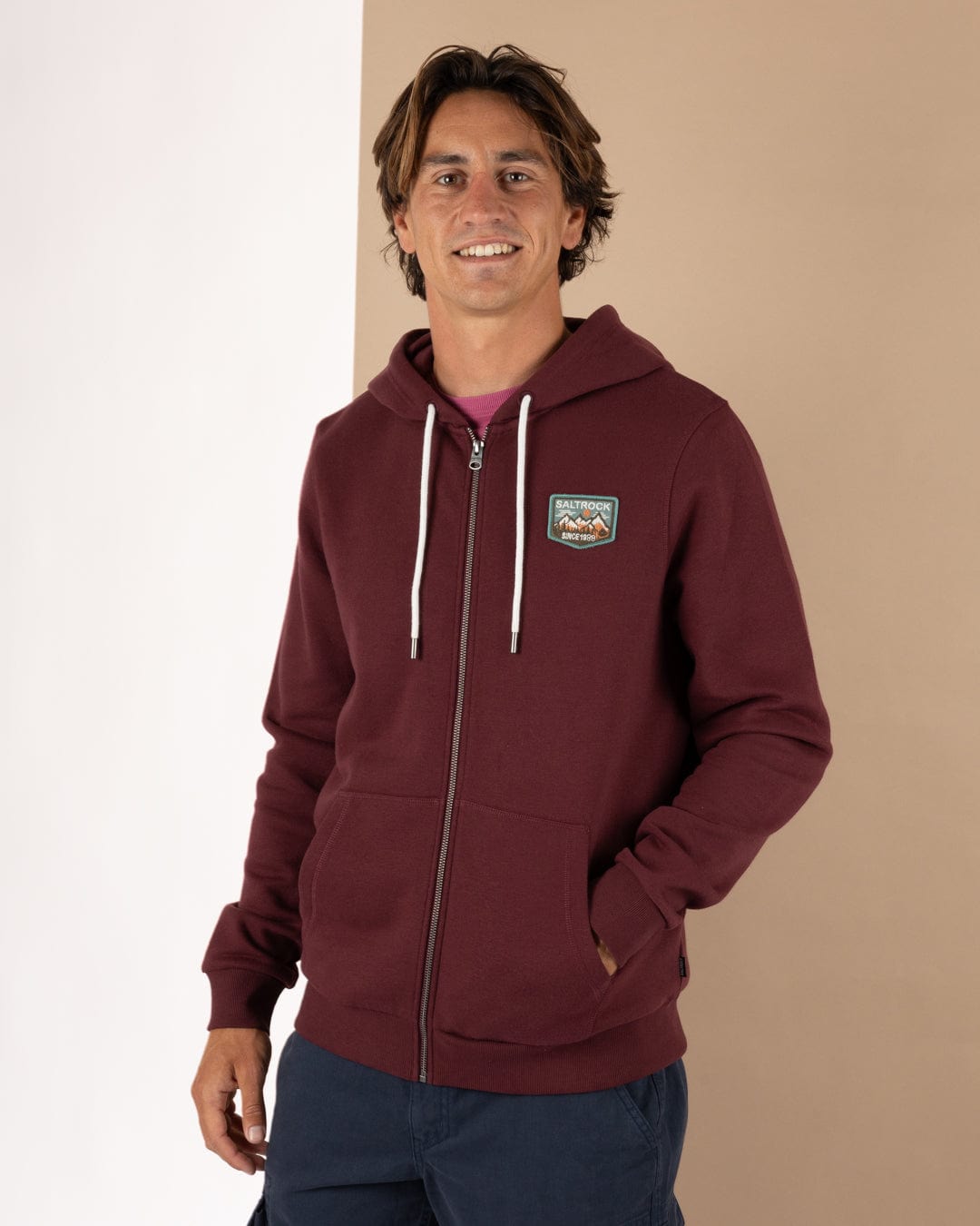 Uplands - Mens Zip Hoodie - Purple