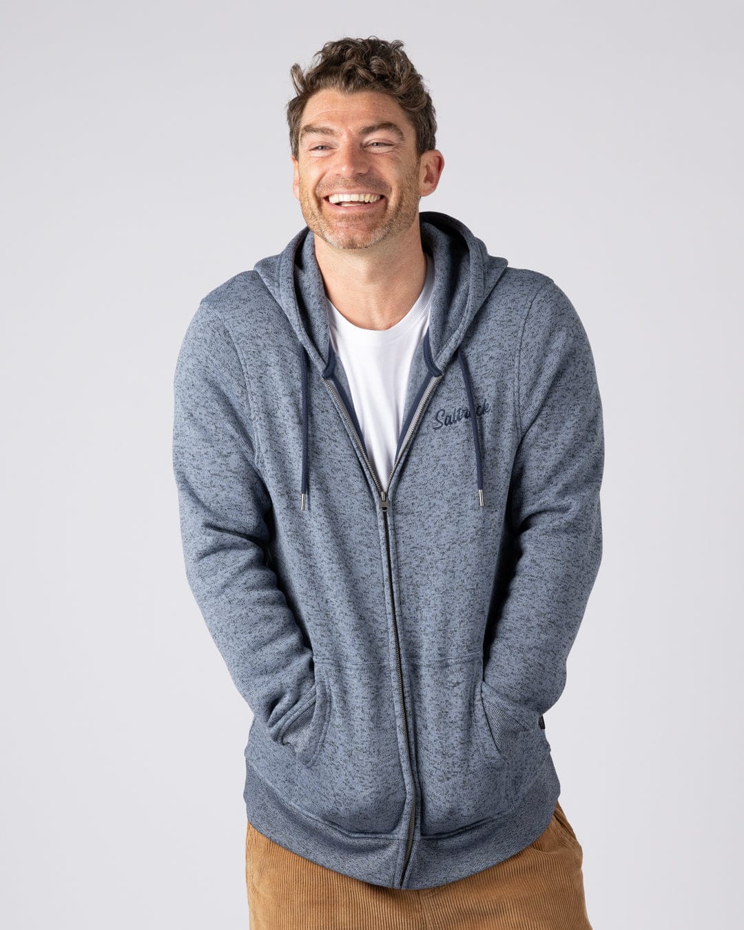 Levis Mens Water Resistant Zip Hoodie in Blue
