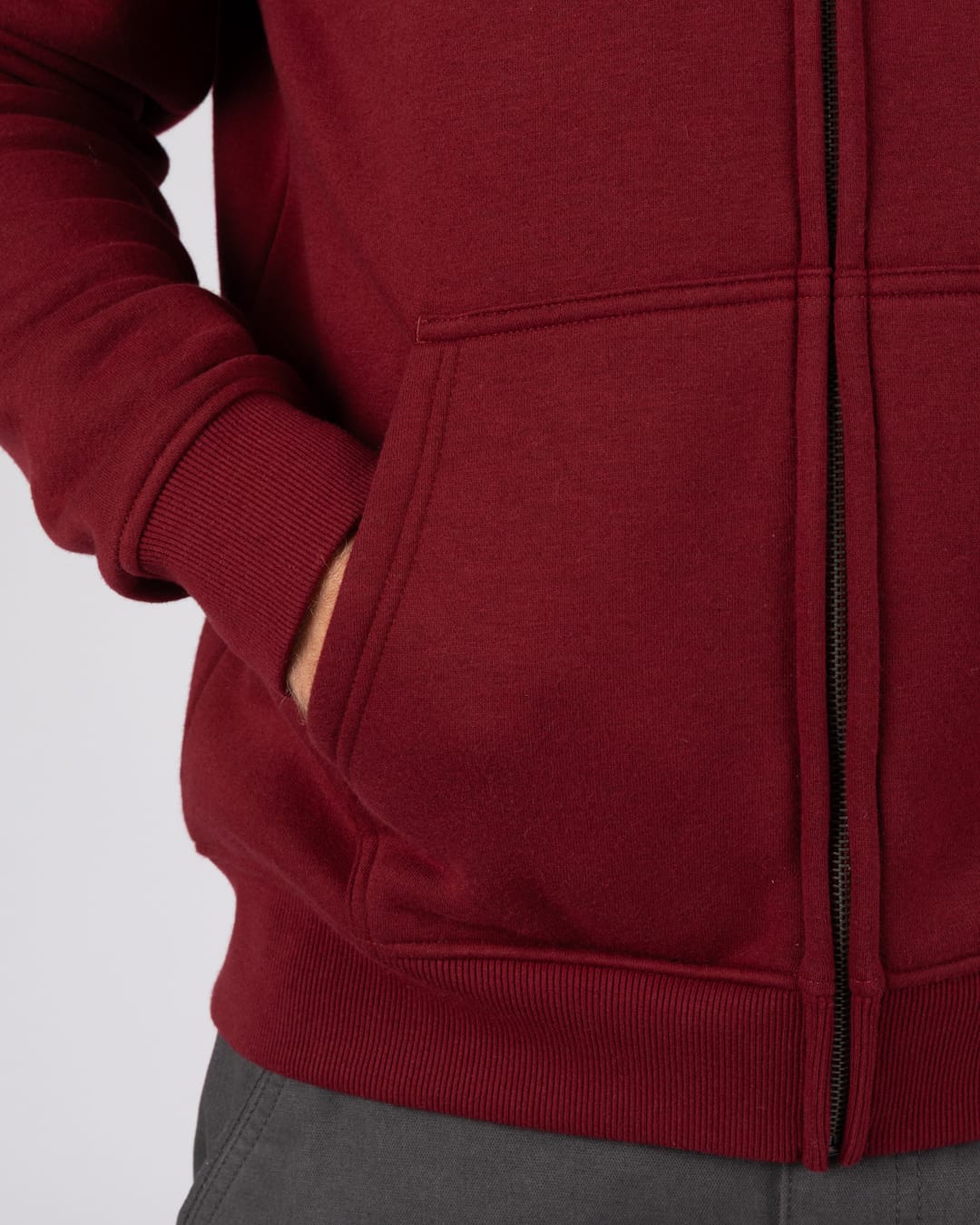 Wild Surf Mens Zip Hoodie in Red