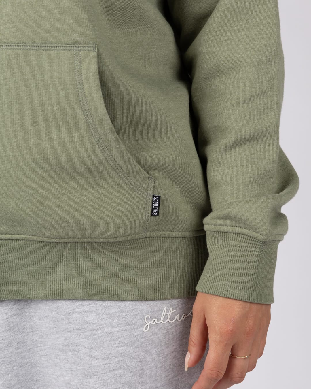 Essential Womens Zip Hoodie in Green