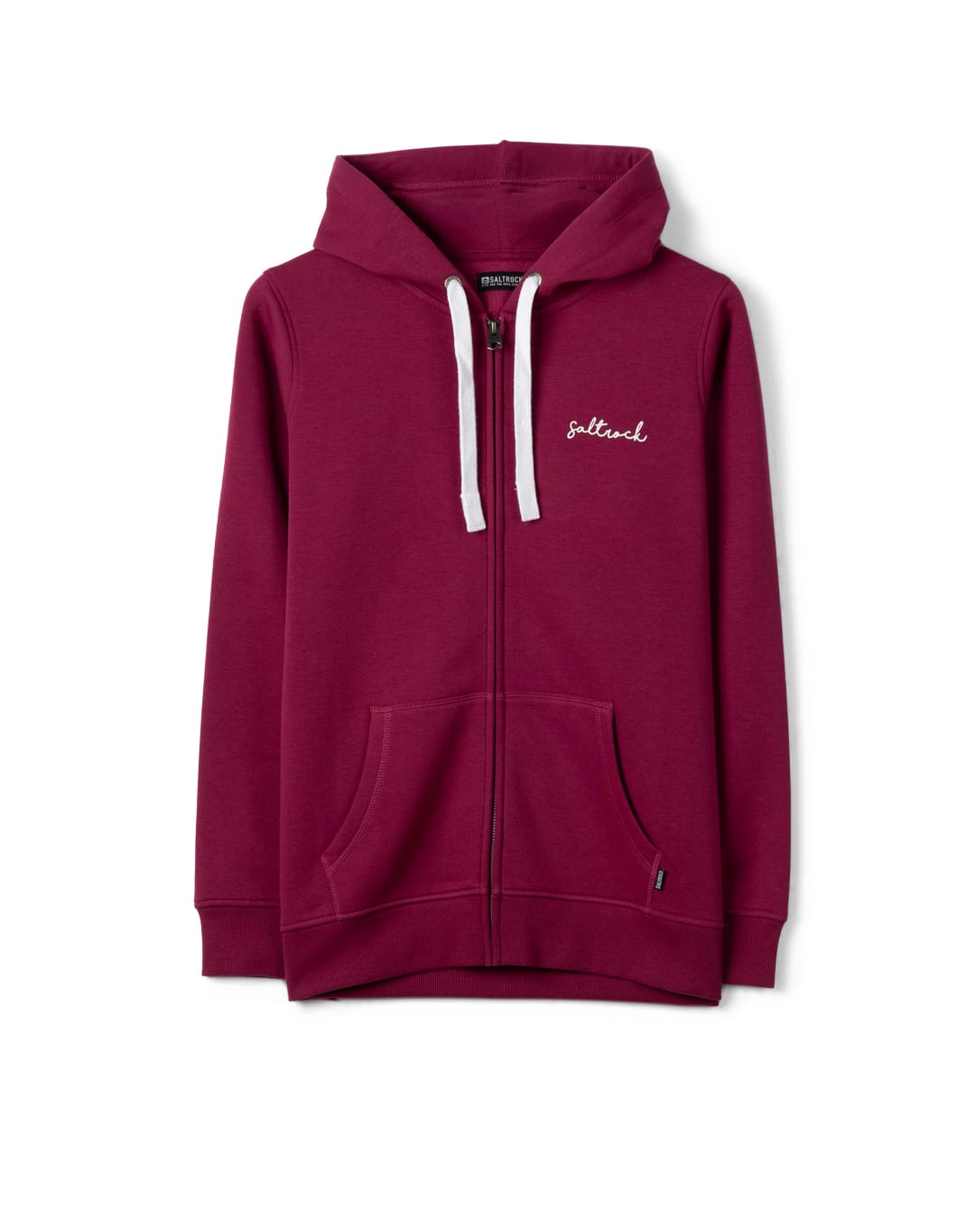 Essential Womens Zip Hoodie in Dark Pink