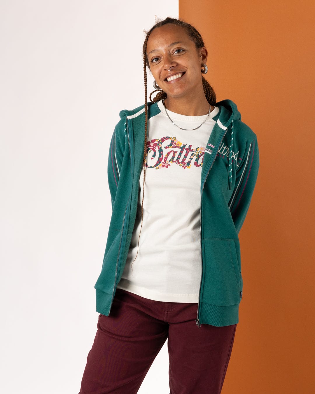 Links - Womens Zip Hoodie - Teal