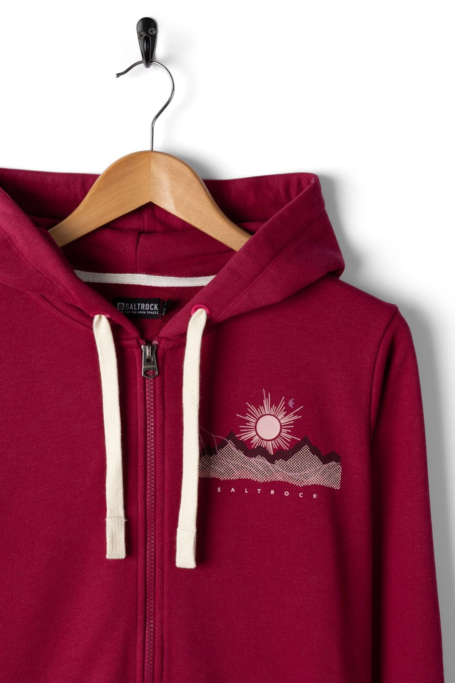 Horizon - Womens Zip Hoodie - Dark Pink