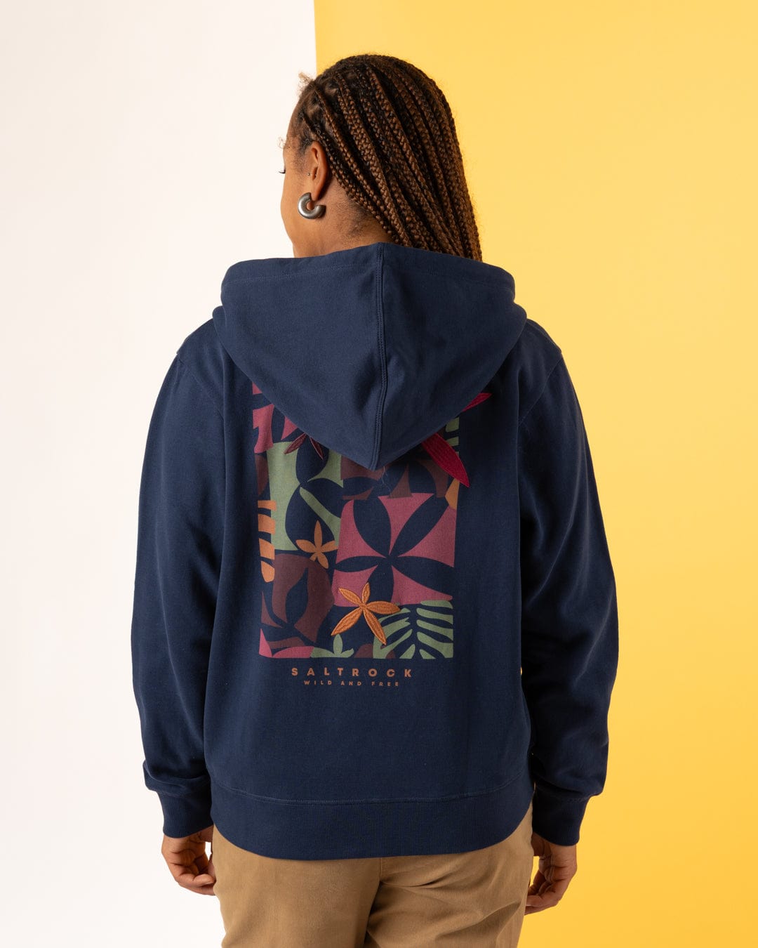 Balance Wild - Womens Zip Hoodie - Blue