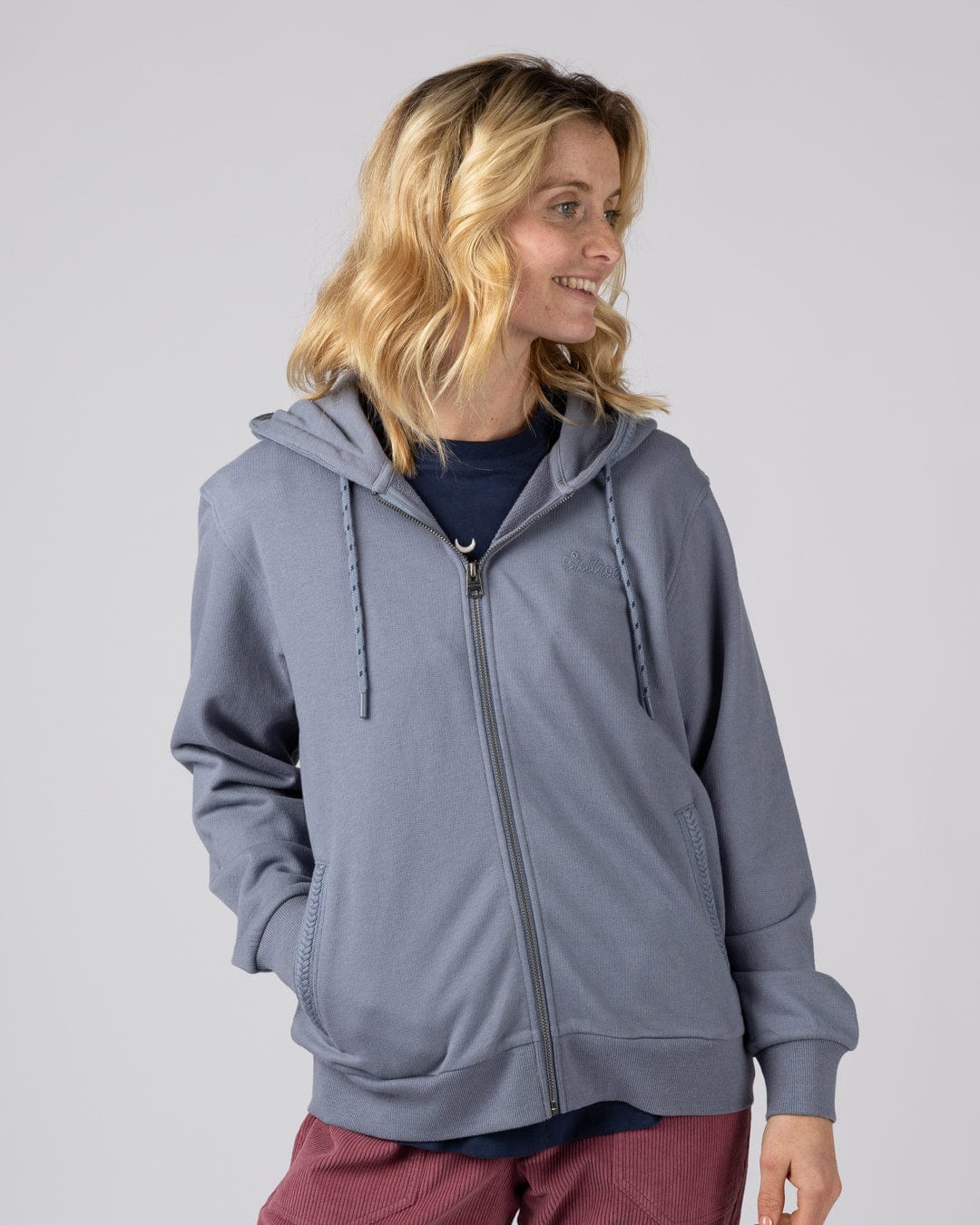 Nikka - Womens Zip Hoodie - Blue