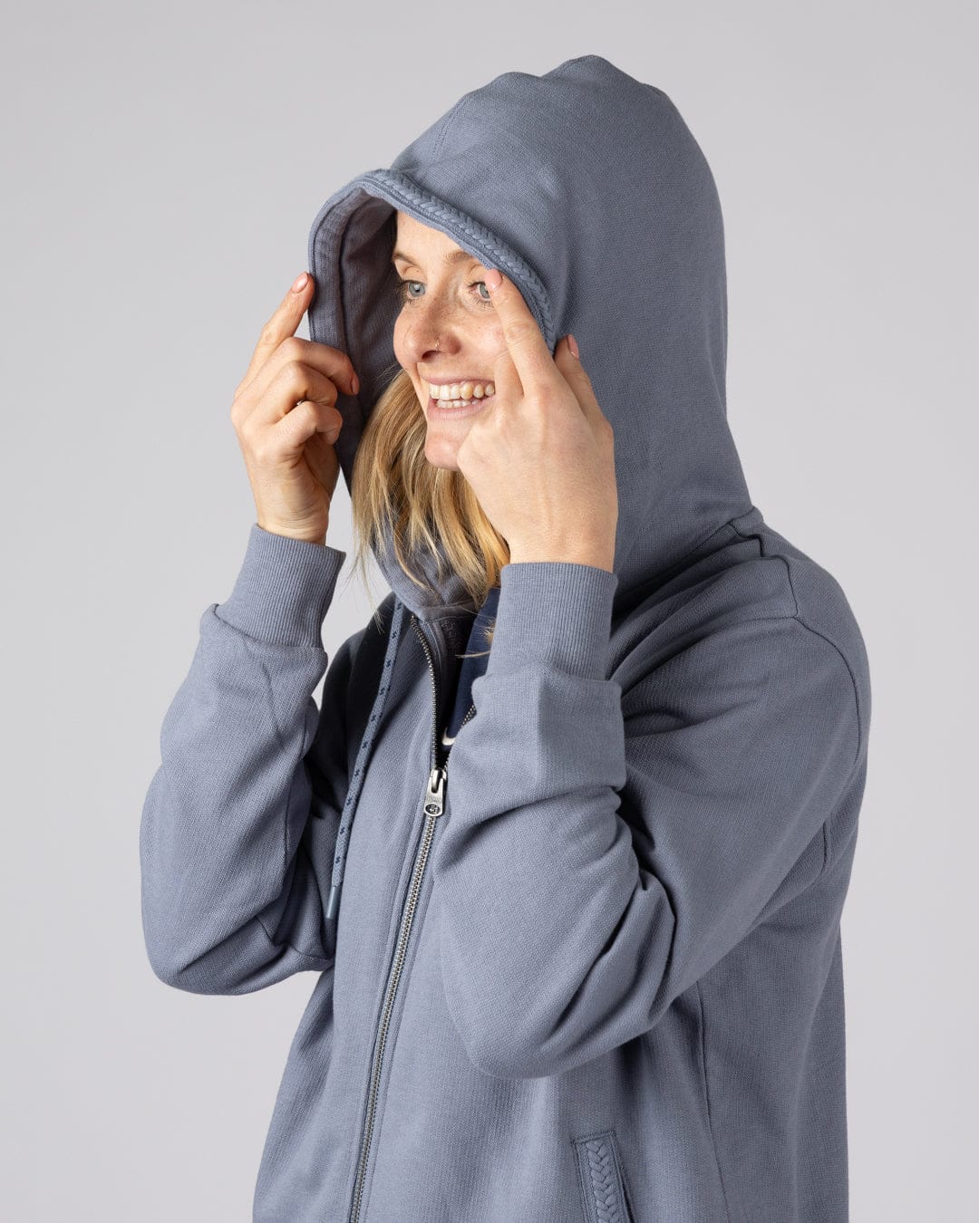 Nikka - Womens Zip Hoodie - Blue