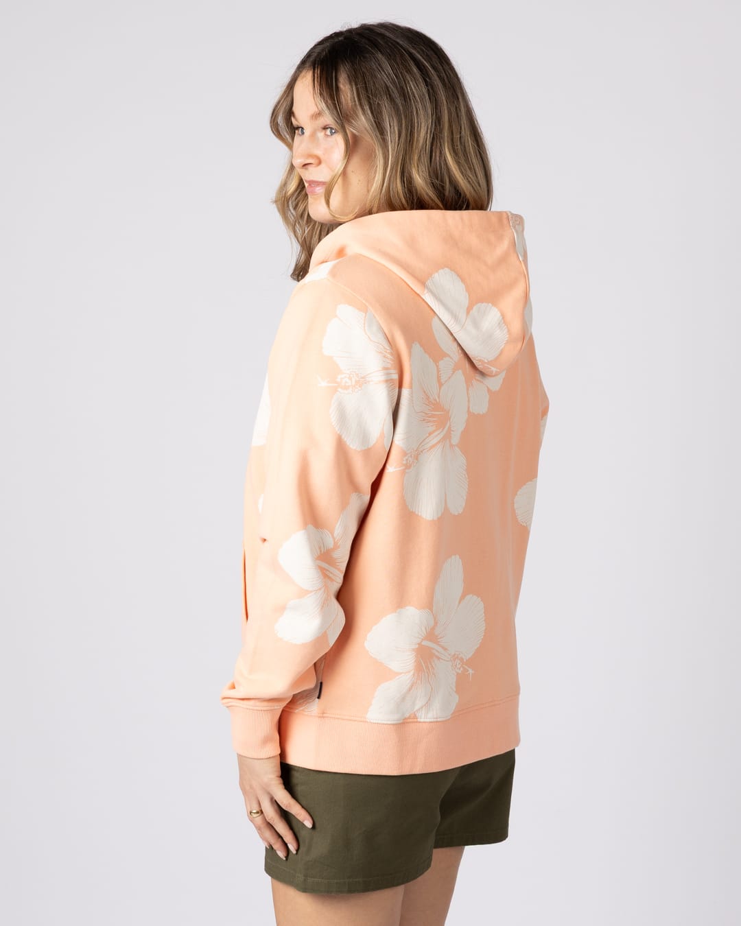 Mandarah Womens Zip Hoodie in Light Pink
