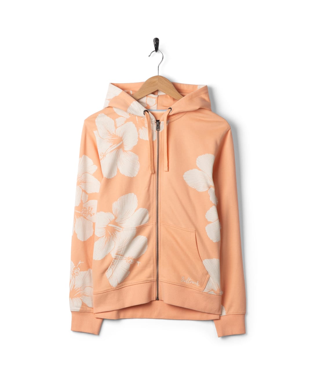 Mandarah Womens Zip Hoodie in Light Pink