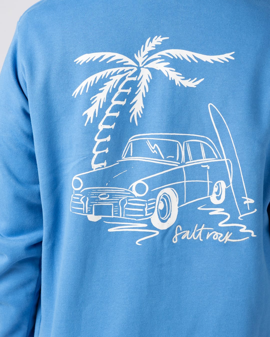 Driver Womens Zip Through Hoodie in Bright Blue