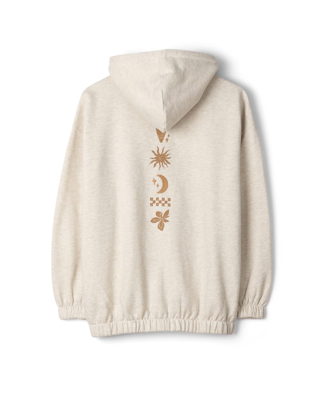 Selene Womens Oversized Zip Hoodie in Cream
