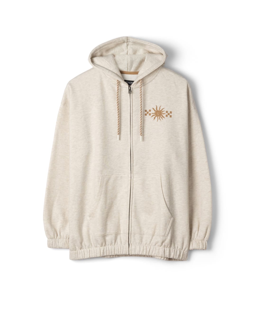 Selene Womens Oversized Zip Hoodie in Cream