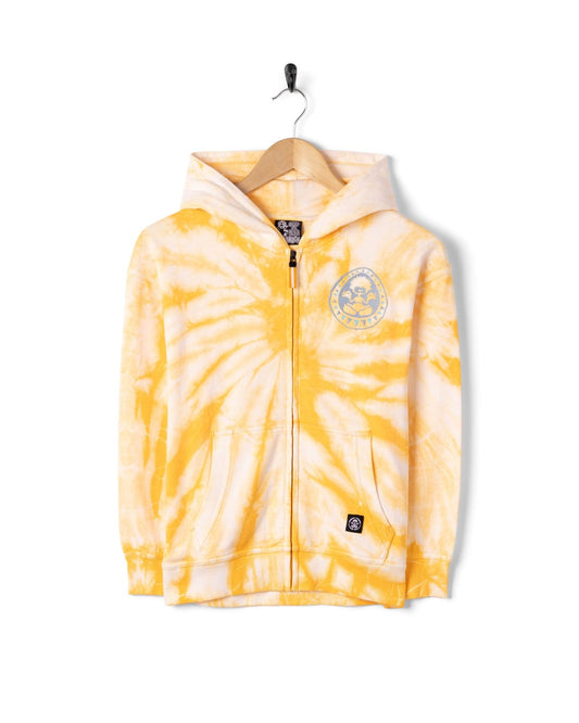 Tok Tie Dye - Kids Tie Dye Zip Hoodie - Yellow