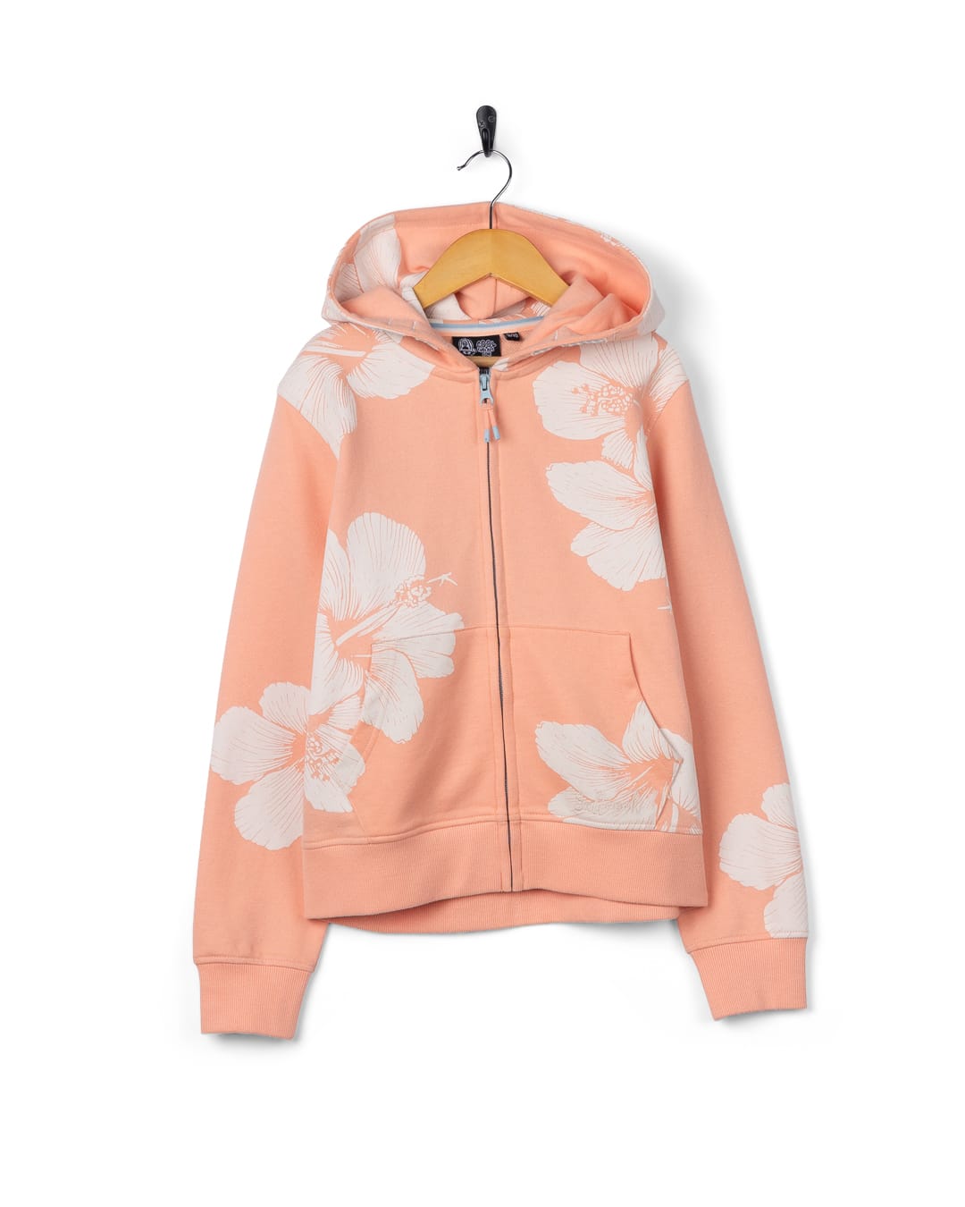 Mandaram Kids Zip Through Hoodie in Light Pink