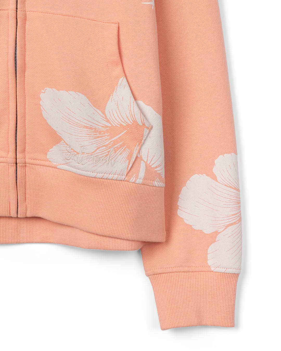 Mandaram Kids Zip Through Hoodie in Light Pink