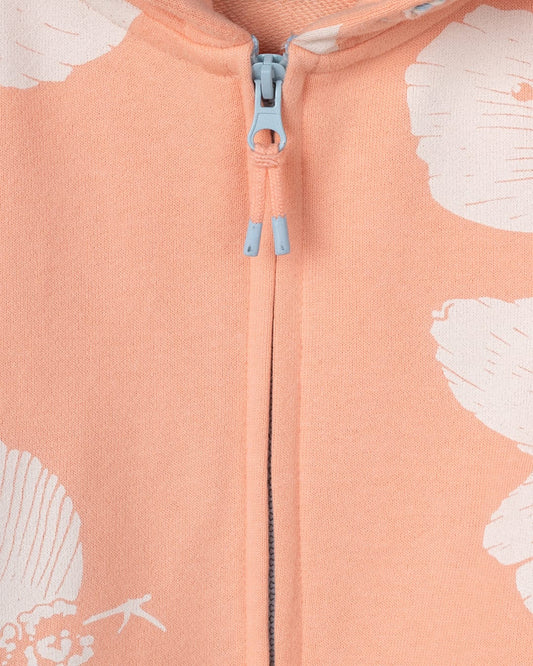 Mandaram Kids Zip Through Hoodie in Light Pink