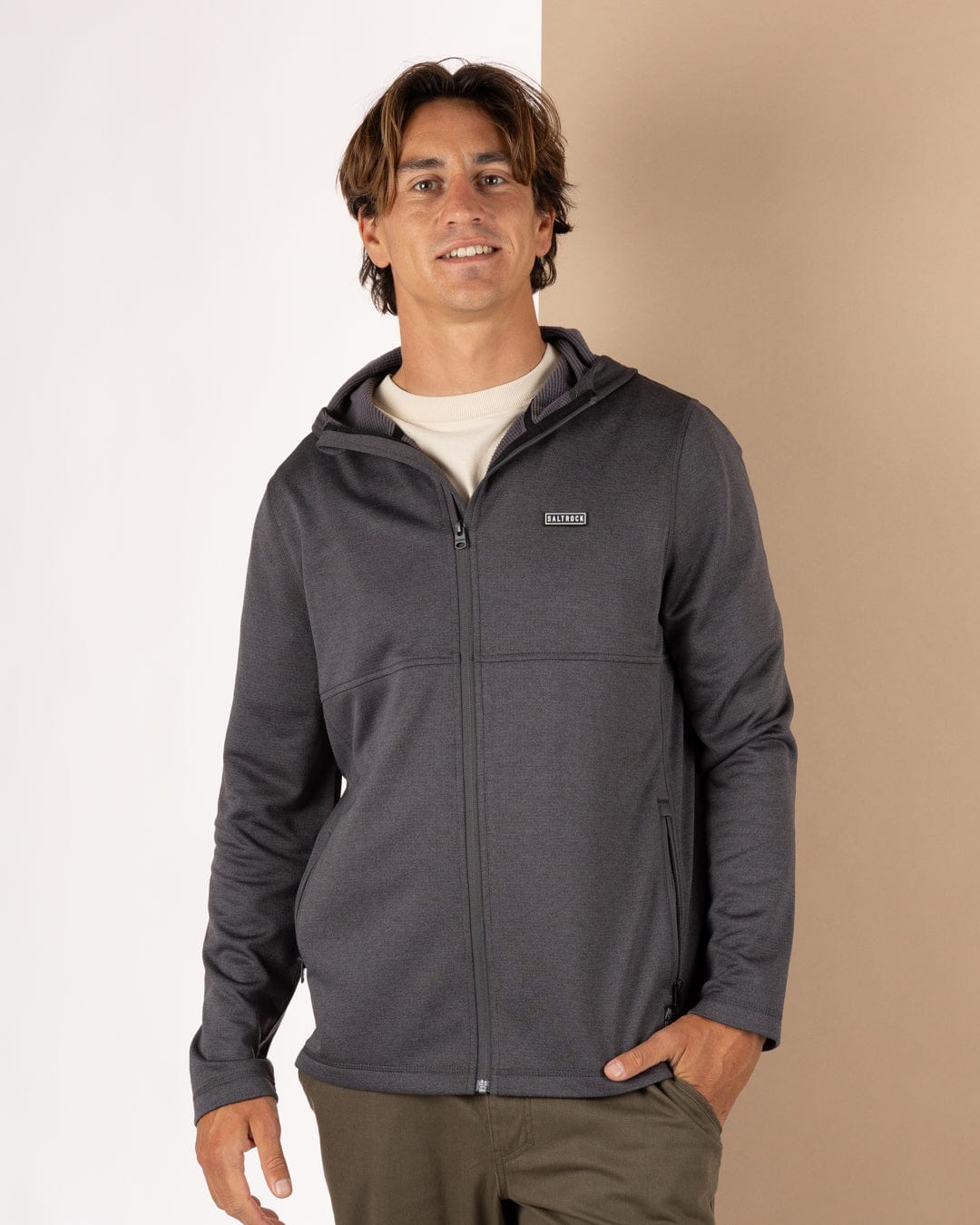 Eli - Mens Zip Hoodie - Dark Grey