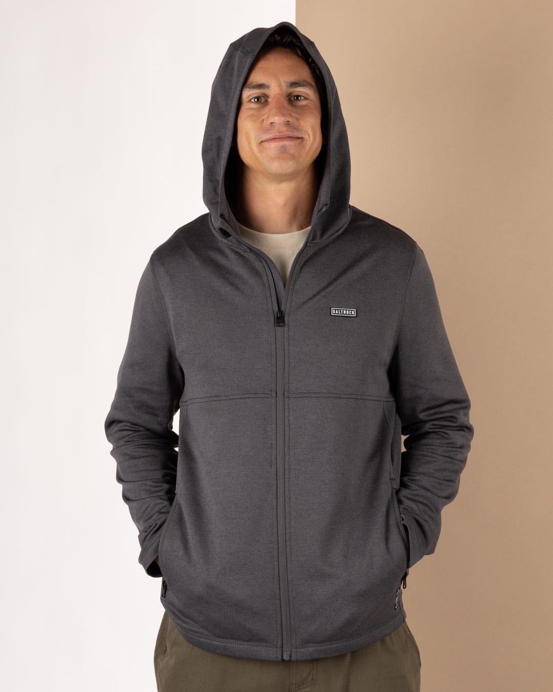 Eli - Mens Zip Hoodie - Dark Grey